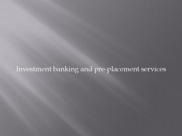 Alpha Investment Banking Consulting