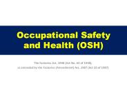 Occupational Health and Safety