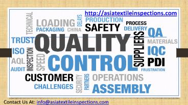 Garment Inspection Services In Bangladesh