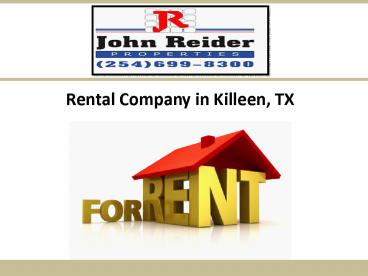 Rental Company in Killeen, TX