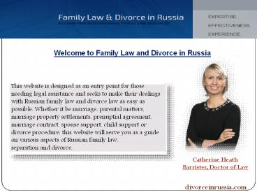 Family Law and Divorce lawyers in Russia