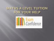 Maths A Level Tuition For Your Help