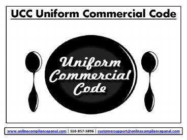 UCC Uniform Commercial Code