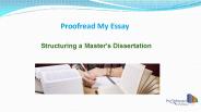 Structuring a Master's Dissertation