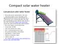 Compact solar water heater - Micoe PowerPoint PPT Presentation