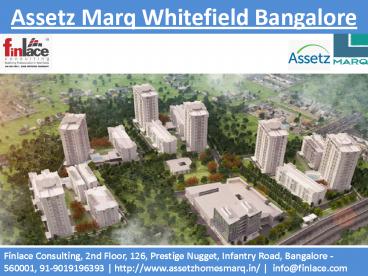 Assetz Marq Whitefield Bangalore, New Launch Project