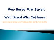 Web Based MLM Software, Web Based MLM Script