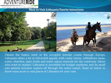 Must to Visit Lithuania Tourist Attractions