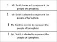 1   Mr. Smith is elected to represent the     people of Springfield. PowerPoint PPT Presentation