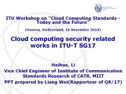 Cloud computing security related works in ITU-T SG17
