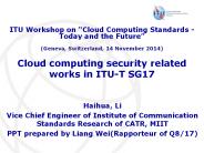 Cloud computing security related works in ITU-T SG17 PowerPoint PPT Presentation