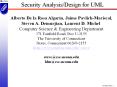 Security Analysis/Design for UML PowerPoint PPT Presentation