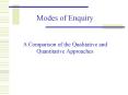 Modes of Enquiry PowerPoint PPT Presentation