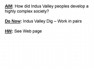 Chapter 3:  Ancient Indian Civilizations