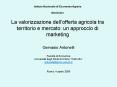 Istituto Nazionale di Economia Agraria Seminario  La valorizzazione dell PowerPoint PPT Presentation