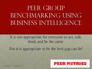 Peer Group Benchmarking