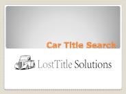 Florida Car Title Search