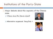 Institutions of the Party-State