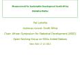 Measurement for Sustainable Development South Africa PowerPoint PPT Presentation