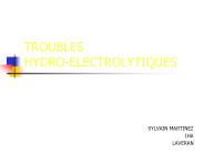 TROUBLES HYDRO-ELECTROLYTIQUES