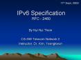 IPv6 Specification RFC - 2460 PowerPoint PPT Presentation