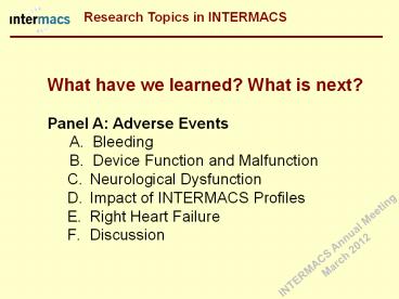 What have we learned? What is next?
