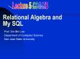 Relational Algebra and My SQL PowerPoint PPT Presentation