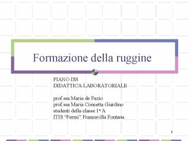 Formazione della ruggine
