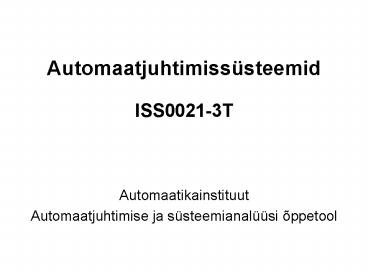 Automaatjuhtimiss