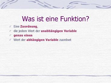 Was ist eine Funktion?