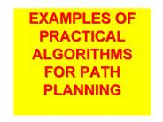 EXAMPLES OF PRACTICAL ALGORITHMS FOR PATH PLANNING