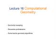 Lecture 16 Computational Geometry PowerPoint PPT Presentation