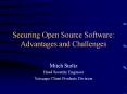 Securing Open Source Software: Advantages and Challenges PowerPoint PPT Presentation