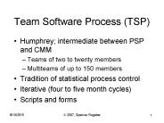 Team Software Process (TSP)