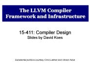 The LLVM Compiler Framework and Infrastructure