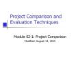 Project Comparison and Evaluation Techniques PowerPoint PPT Presentation