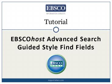 EBSCOhost Advanced Search