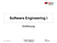 Software Engineering I