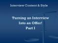 Interview Content PowerPoint PPT Presentation