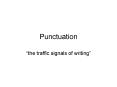 Punctuation PowerPoint PPT Presentation