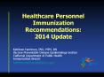 Healthcare Personnel Immunization Recommendations PowerPoint PPT Presentation