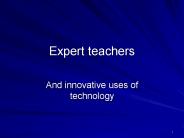 Expert teachers