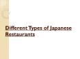 Different Types of Japanese Restaurants - Easy Onigiri PowerPoint PPT Presentation