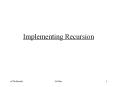 Implementing Recursion PowerPoint PPT Presentation