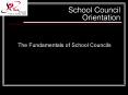 School Council Orientation PowerPoint PPT Presentation