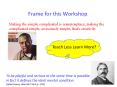 Frame for this Workshop PowerPoint PPT Presentation