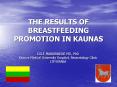 THE RESULTS OF BREASTFEEDING PROMOTION IN KAUNAS PowerPoint PPT Presentation