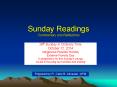Sunday Readings Commentary and Reflections PowerPoint PPT Presentation