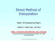 Direct Method of Interpolation