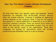 Does Your Firm Need A Custom Software Development Company